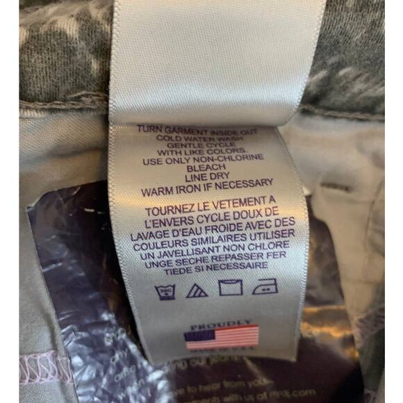 NYDJ Plus Size 22W Gray Animal Printed Stretch Denim High Waist Skinny Jeans - Picture 9 of 9